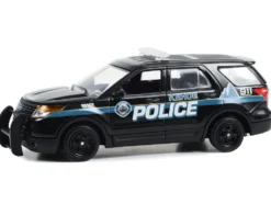 2013 Ford Police Interceptor Utility Black Kehoe Police Department Kehoe Colorado Cold Pursuit 2019 Movie 1/43 Diecast Model Car Greenlight 86637
