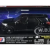 2022 Ford Police Interceptor Utility Black Unmarked "Custom Builder's Kit" "Law Enforcement and Public Service" Series 1/43 Diecast Model Car by Motormax