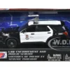 2022 Ford Police Interceptor Utility "LAPD (Los Angeles Police Department)" Black and White "Law Enforcement and Public Service" Series 1/43 Diecast Model Car by Motormax