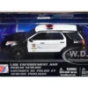 2015 Ford Police Interceptor Utility Black and White LAPD Los Angeles Police Department 1/43 Diecast Model Car Motormax 79493