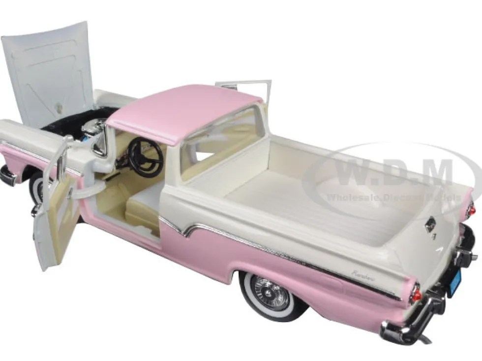 1957 Ford Ranchero Pickup Truck Pink 1/18 Diecast Model Road Signature 92208
