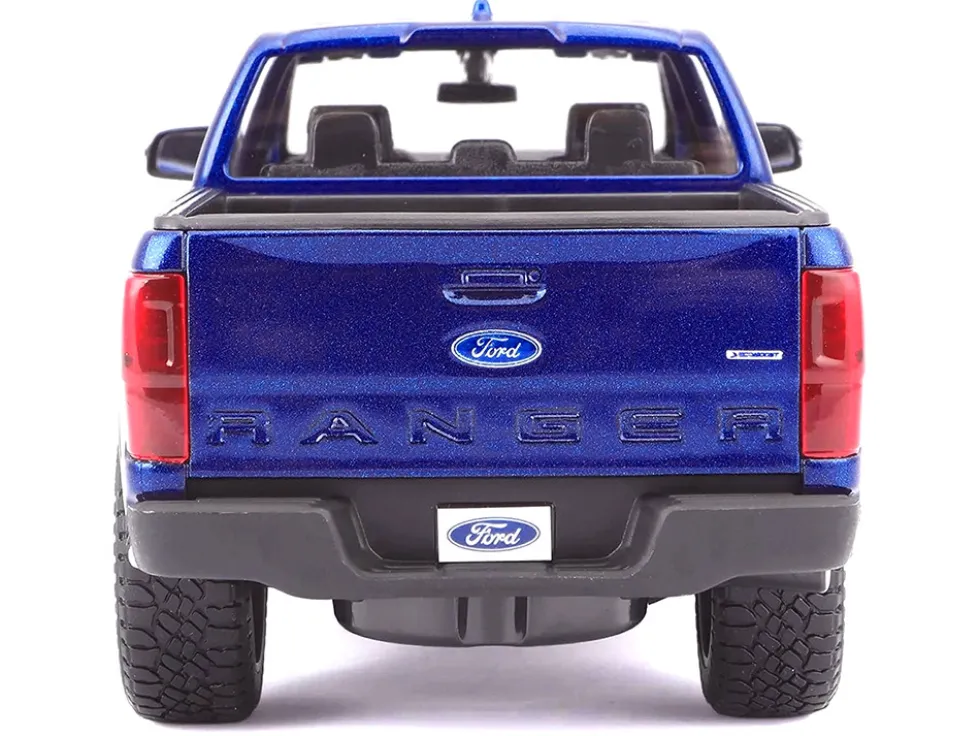 2019 Ford Ranger Lariat Sport Pickup Truck Dark Blue Metallic 1/27 Diecast Model Car Maisto 31521