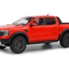 2024 Ford Ranger Raptor Pickup Truck Orange Red 1/18 Diecast Model Car by Solido
