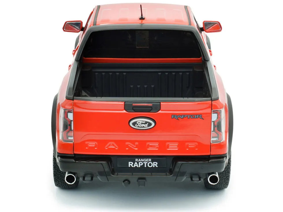 2024 Ford Ranger Raptor Pickup Truck Orange Red 1/18 Diecast Model Car by Solido