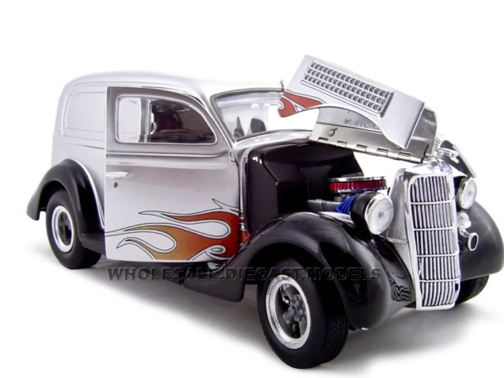 1935 Ford Sedan Delivery Silver 1/24 Diecast Car Unique Replicas 18523