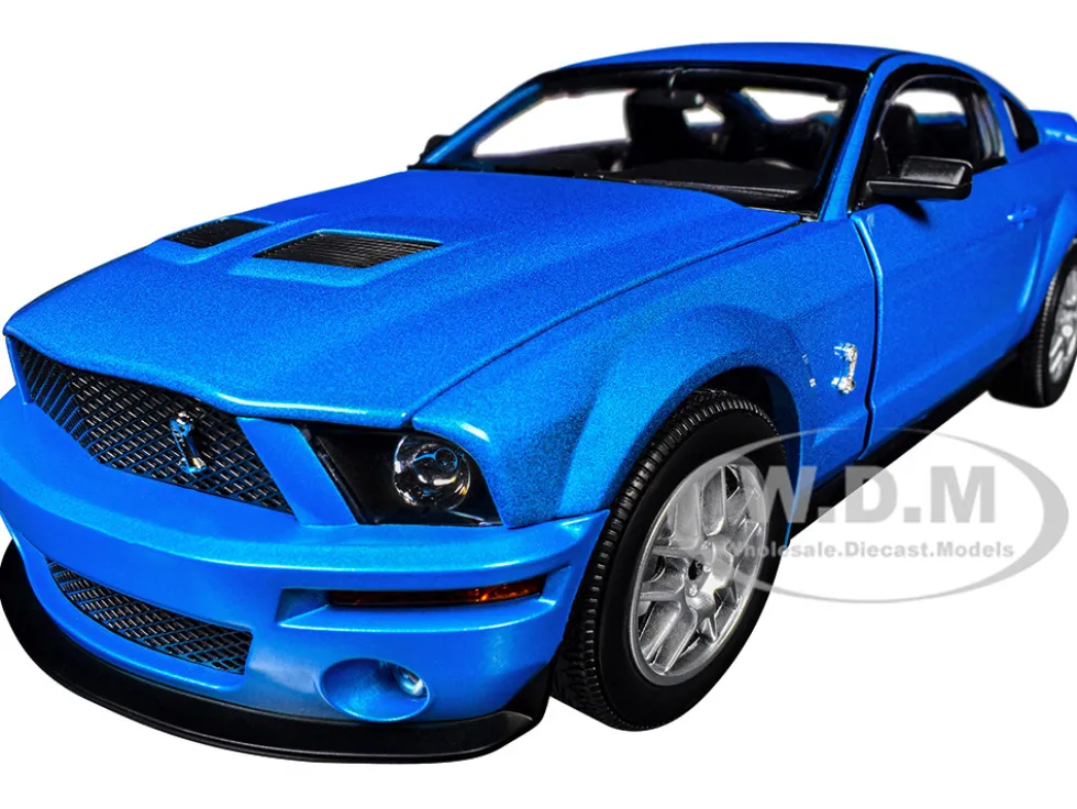2007 Ford Shelby GT500 Windveil Blue Metallic "Shelby Collectibles" Series 1/18 Diecast Model Car by ACME