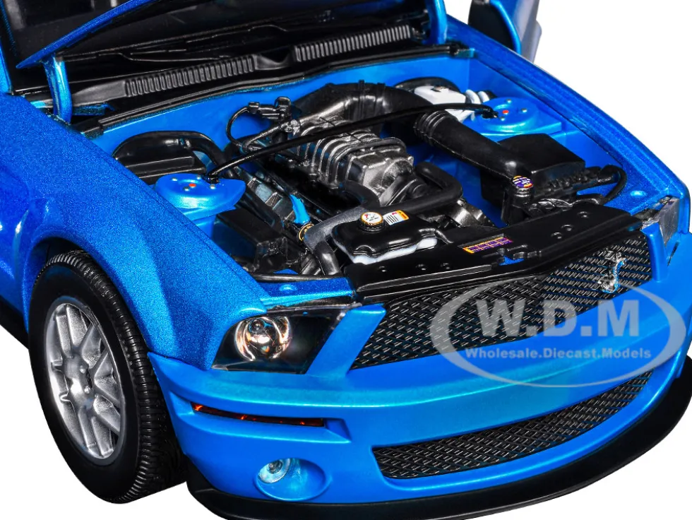 2007 Ford Shelby GT500 Windveil Blue Metallic "Shelby Collectibles" Series 1/18 Diecast Model Car by ACME