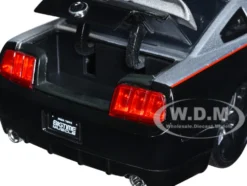 2008 Ford Shelby Mustang GT 500KR Silver and Black with Red Stripes Bigtime Muscle Series 1/24 Diecast Model Car Jada 34205