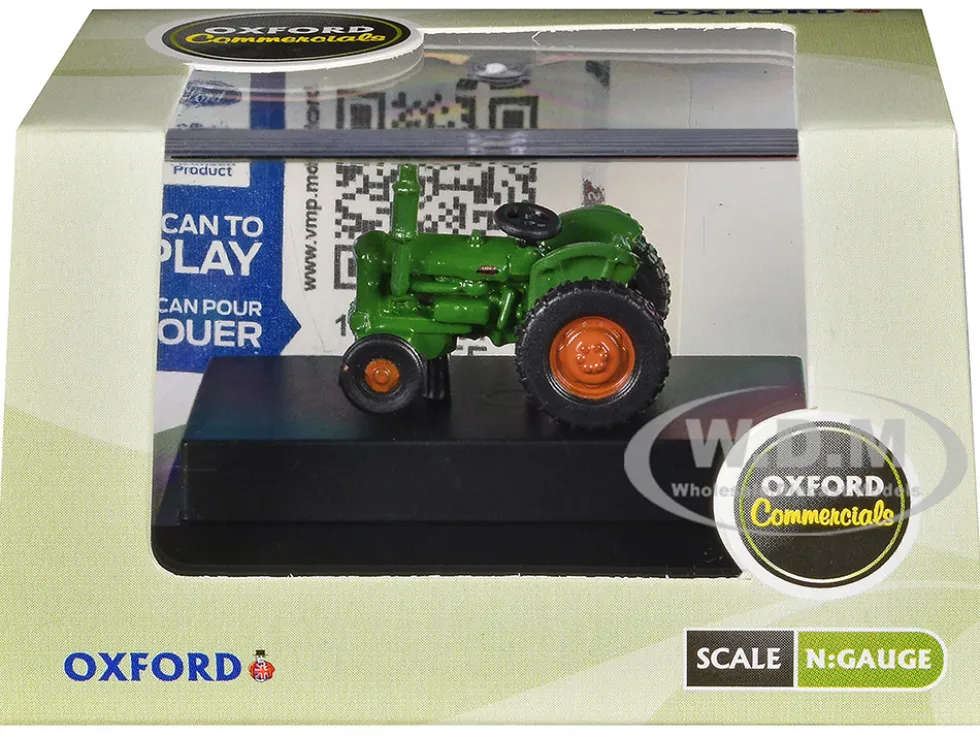 Fordson Tractor Green with Orange Wheels 1/148 (N) Scale Diecast Model Car by Oxford Diecast