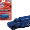 1960 Ford Tank Truck Dixie Gas Corp Blue 1/87 HO Scale Model Classic Metal Works 30553