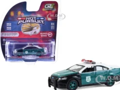 2014 Ford Taurus "New York Police Department (NYPD) Vintage Tribute Livery" Green and Black with White Top "Hot Pursuit" Series 47 1/64 Diecast Model Car by Greenlight