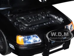 Ford Taurus OCP Matt Black Detroit Police and Robocop Diecast Figure 35th Anniversary Robocop 1987 Movie Hollywood Rides Series 1/24 Diecast Model Car Jada 33743
