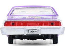 1973 Ford Thunderbird Lowrider "Michael Heralda Special Edition" Purple Metallic with Graphics and White Interior "Hobby Exclusive" Series 1/64 Diecast Model Car by Greenlight