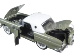 1956 Ford Thunderbird Soft Top Green 1/24 Diecast Car Model Motormax 73312
