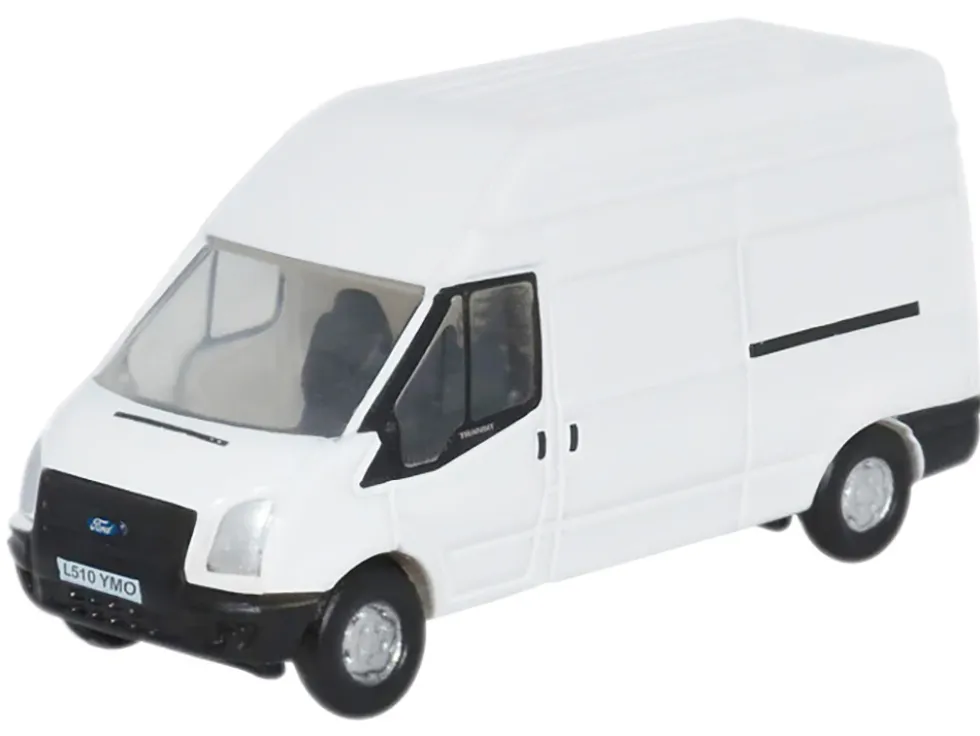 2006 Ford Transit LWB High Roof Van White 1/148 (N) Scale Diecast Model Car by Oxford Diecast