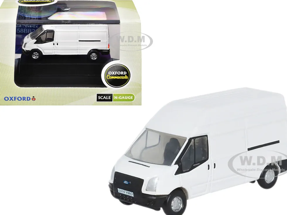 2006 Ford Transit LWB High Roof Van White 1/148 (N) Scale Diecast Model Car by Oxford Diecast