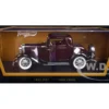 1932 Ford 3 Window Coupe Burgundy with Black Top 1/18 Diecast Model Car Road Signature 92248bur