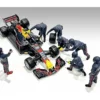 Formula One F1 Pit Crew 7 Figure Set Team Blue Release III for 1/18 Scale Models American Diorama 76558