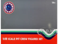 Formula One F1 Pit Crew 7 Figure Set Team Blue Release III for 1/18 Scale Models American Diorama 76558