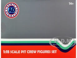 Formula One F1 Pit Crew 7 Figure Set Team Black Release III for 1/18 Scale Models American Diorama 76557