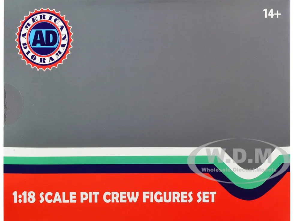 Formula One F1 Pit Crew 7 Figure Set Team Black Release III for 1/18 Scale Models American Diorama 76557