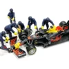 Formula One F1 Pit Crew 7 Figurine Set Team Blue 1/43 Scale Models American Diorama 38384