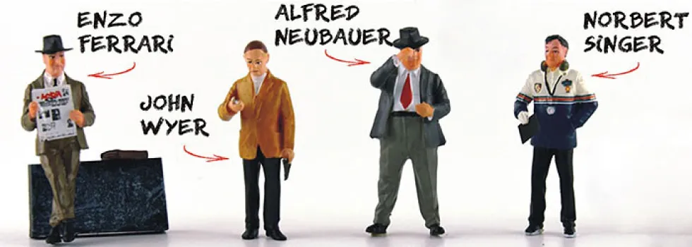Four Team Managers Set 4 Figurines 1/43 Diecast Model Cars Le Mans Miniatures 43002M