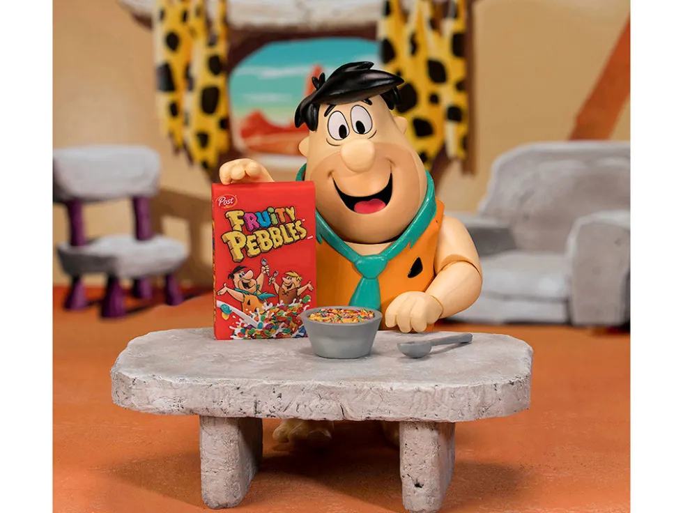 Fred Flintstone 6" Moveable Figure with Accessories and Alternate Head and Hands "The Flintstones - Post Fruity Pebbles" Model by Jada