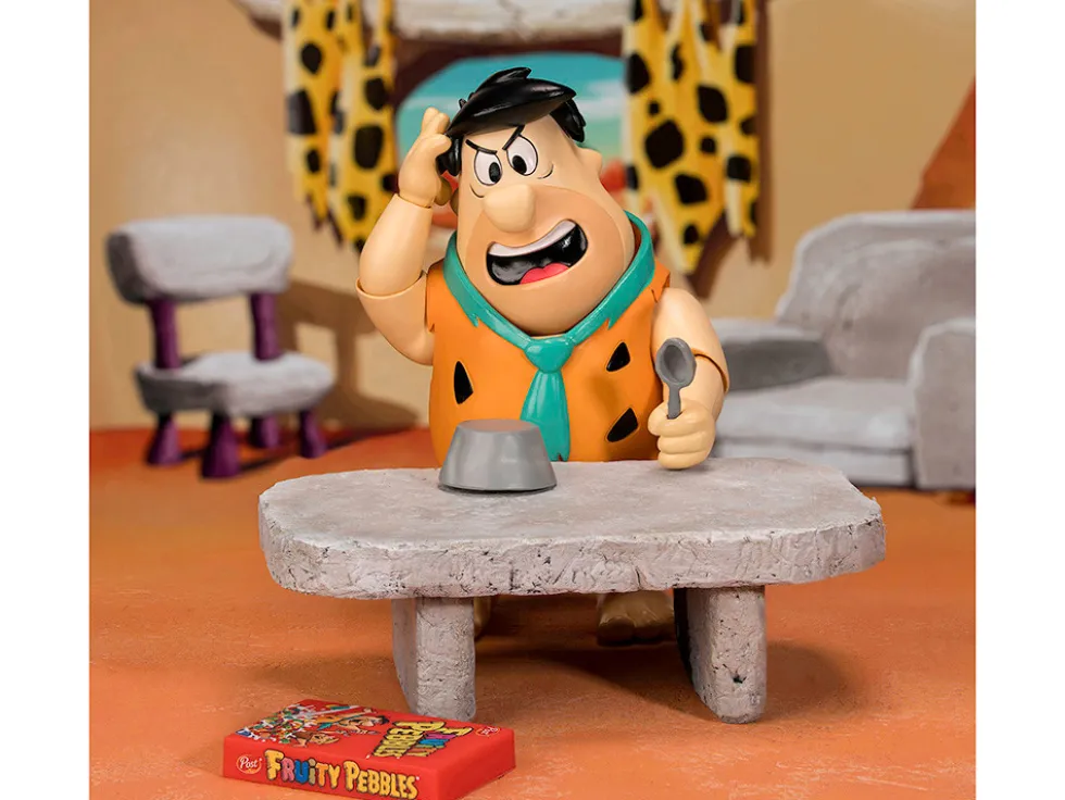 Fred Flintstone 6" Moveable Figure with Accessories and Alternate Head and Hands "The Flintstones - Post Fruity Pebbles" Model by Jada