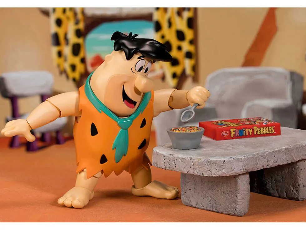 Fred Flintstone 6" Moveable Figure with Accessories and Alternate Head and Hands "The Flintstones - Post Fruity Pebbles" Model by Jada