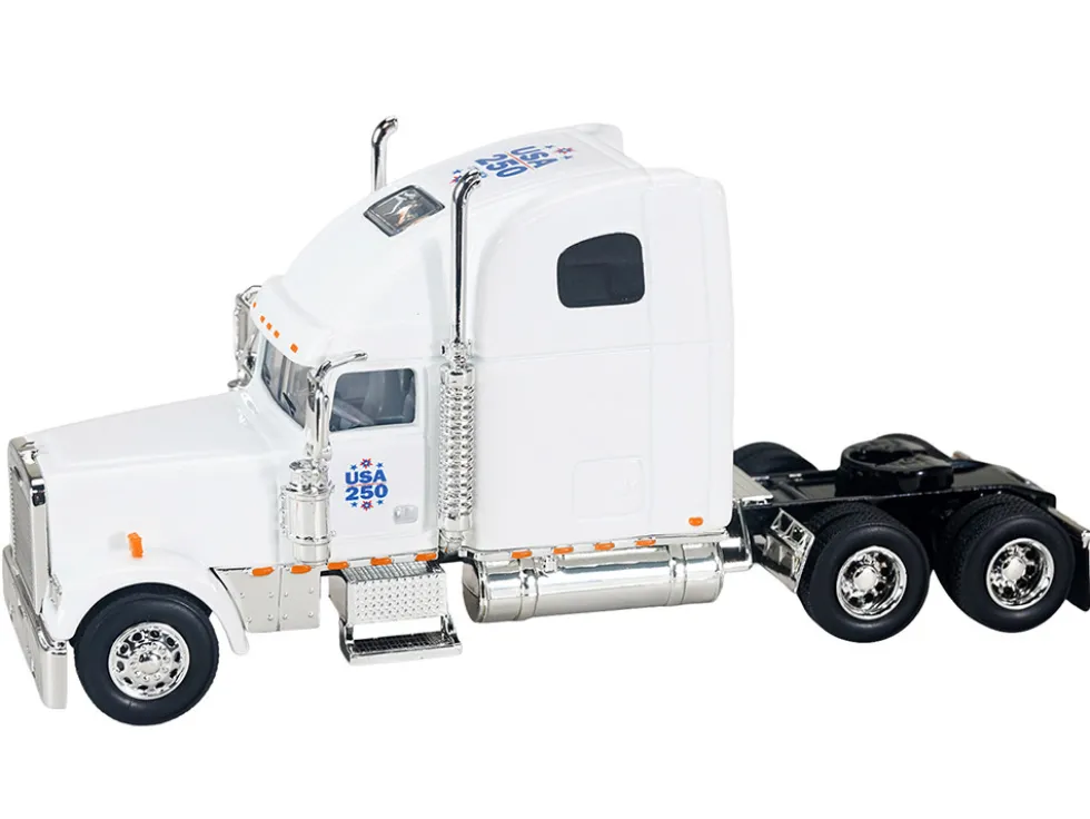 Freightliner Classic XL Sleeper Cab White with Trailer "Honoring American Agriculture - USA 250" 1/64 Diecast Model by SpecCast