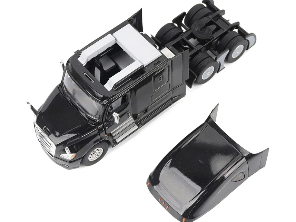 Freightliner New Cascadia Sleeper Cab Truck Tractor Black "Transport Series" 1/50 Diecast Model by Diecast Masters