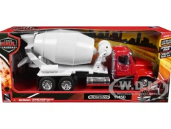 Freightliner 114SD Cement Mixer Red and White "Long Haul Truckers" Series 1/32 Diecast Model by New Ray