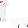 27ft Single-Axle Trailer (No Converter Dolly) White 1/87 (HO) Plastic Model by Promotex