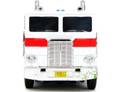 G1 Autobot Optimus Prime Truck White with Robot on Chassis from