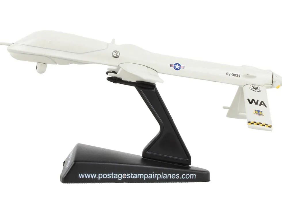 General Atomics MQ 1 Predator UAV Drone Aircraft CIA United States Air Force 1/87 HO Diecast Model Postage Stamp PS5567