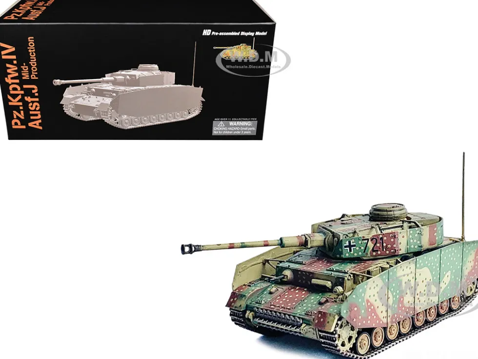 Germany Pz.Kpfw.IV Ausf.J Mid Production Tank "#721, Western Front" (1944) "NEO Dragon Armor" Series 1/72 Plastic Model by Dragon Models