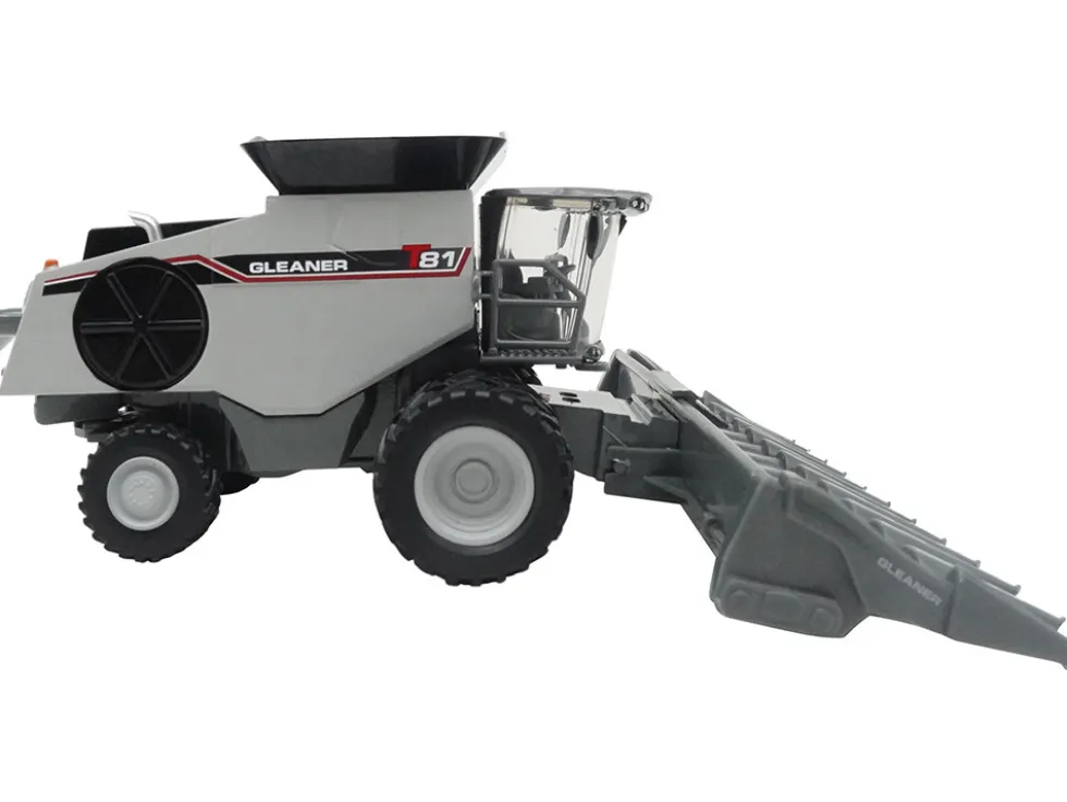 Gleaner T81 Combine with Grain Head and 12 Row Corn Head Gray 1/64 Diecast Model by SpecCast