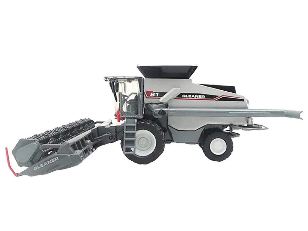 Gleaner T81 Combine with Grain Head and 12 Row Corn Head Gray 1/64 Diecast Model by SpecCast