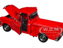 1955 GMC Blue Chip Pickup Truck Red Timeless Legends Series 1/24 Diecast Model Car Motormax 79382r