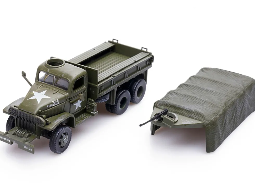 GMC CCKW 353 Truck With Mounted Gun Olive Drab 4148174 S US Army World War II 1/72 Diecast Model Legion LEG-12012LA