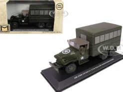 GMC CCKW 353 6x6 2-1/2 Ton Truck with Communications Shelter Olive Drab "United States Army" 1/43 Diecast Model by Militaria Die Cast
