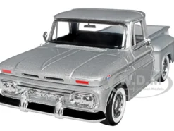 1966 GMC C1000 Fenderside Pickup Truck Silver Metallic Timeless Legends Series 1/24 Diecast Model Car Motormax 79379s
