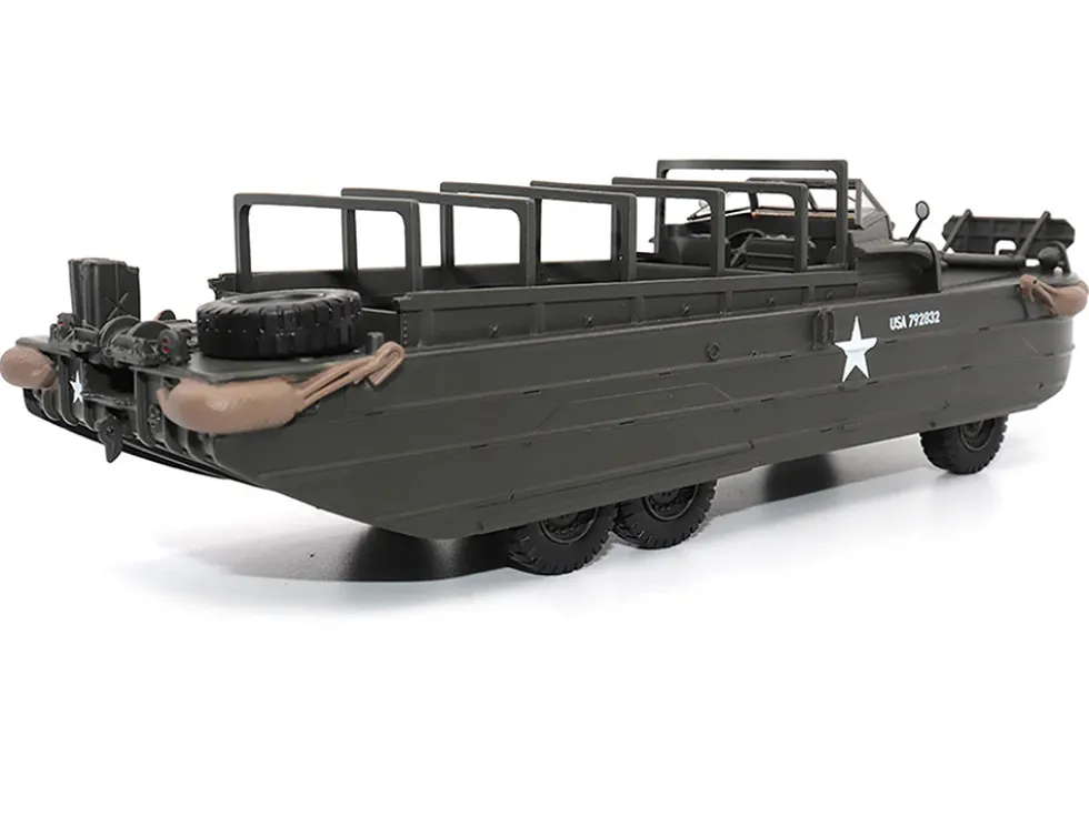 GMC DUKW Amphibious Vehicle Olive Drab United States Army 1/43 Diecast Model Militaria Die Cast 23204-44