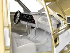 1992 GMC Sierra GT Pickup Truck Gold Metallic with White Sides with Camper Shell 