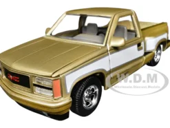 1992 GMC Sierra GT Pickup Truck Gold Metallic with White Sides 