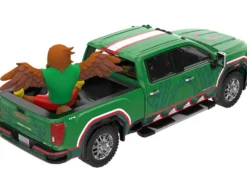 2022 GMC Sierra 3500 HD Pickup Truck Green with Mexican Soccer Graphics with Eagle Figure "International Soccer Celebration '26" Series 1/64 Diecast Model Car by Greenlight