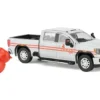 2022 GMC Sierra 3500 HD Pickup Truck "Indiana Cardinals" Silver Metallic with Red Stripes and Cardinal Figure "2025 Greenlight Waltersons Collector's Expo Exclusive" 1/64 Diecast Model Car by Greenlight