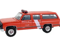 1991 GMC Suburban "Canada Coast Guard" Red with White Stripes "Hot Pursuit - Canada Special Edition" Series 1/64 Diecast Model Car by Greenlight