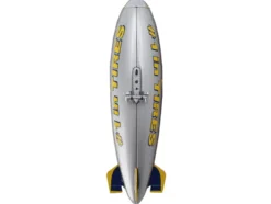 Goodyear Blimp Silver Metallic with Blue and Yellow Graphics #1 in Tires 1/350 Diecast Model Airplane Postage Stamp PS5411-1